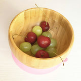 アヴァンシー 竹のボウル+スプーンセット ピンク avanchy 吸盤・スプーン付き ベビー食器セット ティーレックス【送料無料 沖縄・一部地域を除く】