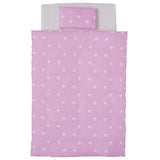 ベビー布団 Wガーゼプリント ミニ布団6点セット スイートポルカ(ピンク) フジキ【送料無料 沖縄・一部地域を除く】