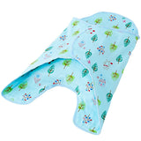 Wガーゼおくるみケット フォレストフレンズ サックス 日本製 フジキ 寝具【送料無料 沖縄・一部地域を除く】