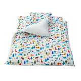 お昼寝布団7点セット アニマルキングダム サックス 幼稚園 保育園 お昼寝ふとん フジキ【送料無料 沖縄・一部地域を除く】