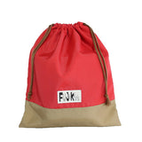 巾着袋3点セット ナイロンワッシャー レッド フジキ 日本製 【体操服 体操着 シューズケース 上履き入れ コップ入れ 小物入れ 巾着 通園 通学 靴入れ シューズバッグ 幼稚園 小学生】