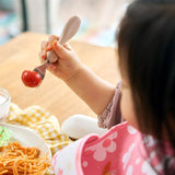 じぶんでぱくぱく フォーク&スプーン プチ カバー付 テラコッタ ケイジェイシー EDISONmama【ゆうパケット送料無料】