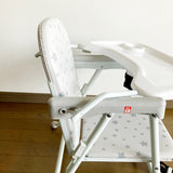 折りたたみローチェア BabyGo! アイボリースター くるりとまわるテーブル付 軽量・コンパクトパイプチェア【ラッピング不可商品】【送料無料 沖縄・一部地域を除く】