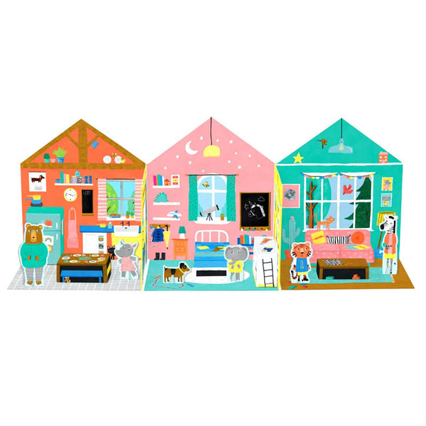 ポップアップ ドールハウス 紙製のドールハウス – オレンジベビー