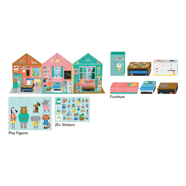 ポップアップ ドールハウス 紙製のドールハウス – オレンジベビー