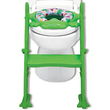 リトルプリンセス かえるのふかふかステップ式トイレトレーナー グリーン【送料無料 沖縄・一部地域を除く】
