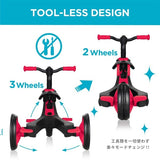 グロッバー エクスプローラー トライク 4in1 ライムグリーン GLOBBER 【三輪車 3輪車 キックバイク ベビーカー 押手棒 押し手 舵取り かじ取り サンシェード】【ラッピング不可商品】【送料無料 沖縄・一部地域を除く】