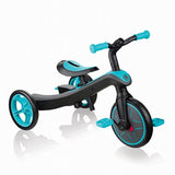 グロッバー エクスプローラー トライク 4in1 ティール GLOBBER 【三輪車 3輪車 キックバイク ベビーカー 押手棒 押し手 舵取り かじ取り サンシェード】【ラッピング不可商品】【送料無料 沖縄・一部地域を除く】