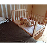 サワベビー 日本製添い寝ミニベッド L型プチベリー ナチュラル 澤田工業【代金引換不可商品】【ラッピング不可商品】【送料無料 沖縄・一部地域を除く】