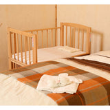 サワベビー 日本製添い寝ミニベッド L型プチベリー ナチュラル 澤田工業【代金引換不可商品】【ラッピング不可商品】【送料無料 沖縄・一部地域を除く】