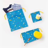 D BY DADWAY(ディーバイダッドウェイ) きんちゃく3枚セット スペーストラベル【入園・入学 子ども用 巾着袋 おしゃれ 男の子】【ゆうパケット送料無料】