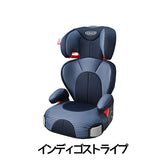 グレコ ジュニアシート ジュニアプラスDX インディゴストライプ GRACO 3歳頃から11歳頃まで ロングユース 収納式カップホルダー付き【P/N】