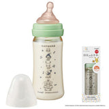 コンビ テテオ 授乳のお手本 哺乳びんプラスチック製 240ml Mサイズ乳首付 モンポケ【送料無料 沖縄・一部地域を除く】