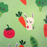 ビベッタ ワイプイージー カバーオール 長袖ビブ グリーン バニーアンドベジタブル Bibetta コントリビュート 防水 離乳食 エプロン お食事 長袖 ビブ スリーブ付き【メール便送料無料】