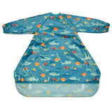 ビベッタ ワイプイージー カバーオール 長袖ビブ ターコイズ シークリーチャー Bibetta コントリビュート 防水 離乳食 エプロン お食事 長袖 ビブ スリーブ付き【メール便送料無料】