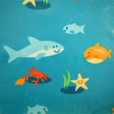 ビベッタ ワイプイージー カバーオール 長袖ビブ ターコイズ シークリーチャー Bibetta コントリビュート 防水 離乳食 エプロン お食事 長袖 ビブ スリーブ付き【メール便送料無料】