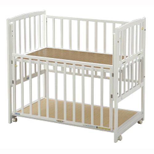 送料込ヤマサキ　ツーオープン　ハイタイプ　ベビーベット　ホワイト　DY-212W 日本製ベビーベッド ヤマサキ ハイタイプベッド・ツーオープン DY-212