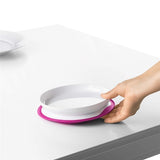 oxo tot くっつくシンプルプレート ピンク オクソートット テーブルに吸盤で固定できる