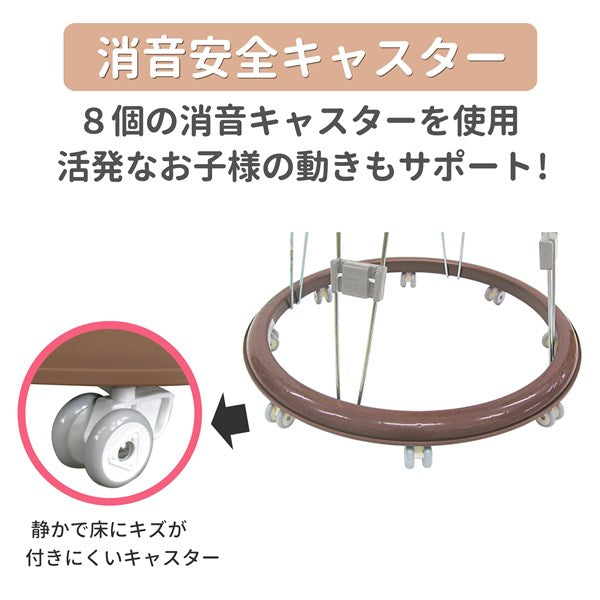 永和 シンプルウォーカー/ストップマット付き さくらんぼ 折りたたみ