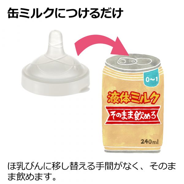 リッチェル 缶ミルク用乳首 細い缶用 – オレンジベビー