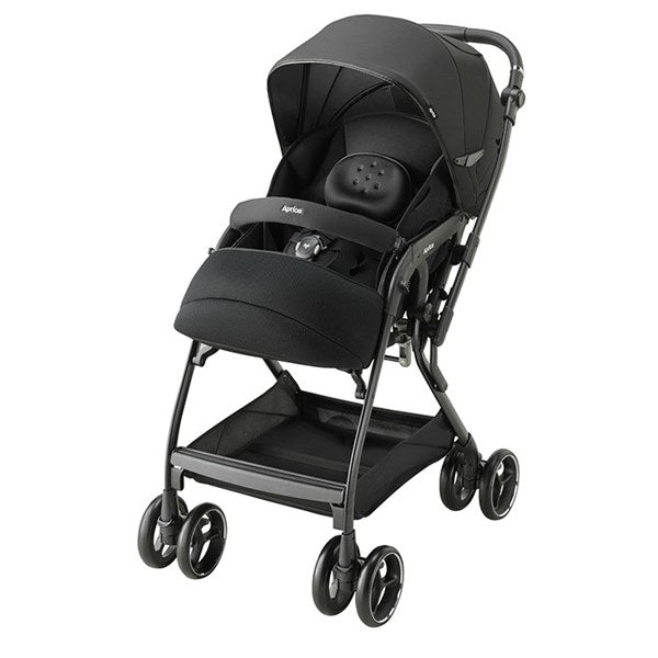 極美品 Aprica オプティアクッショングレイス オニキスブラック ベビーカー シートマットプレゼント】アップリカ オプティア クッション